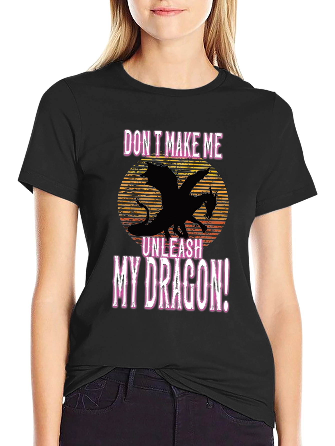 Unleash My Dragon Black Graphic Tee
