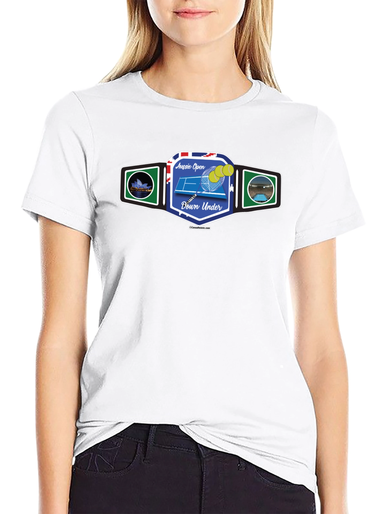 Aussie Open Down Under Black T-Shirt