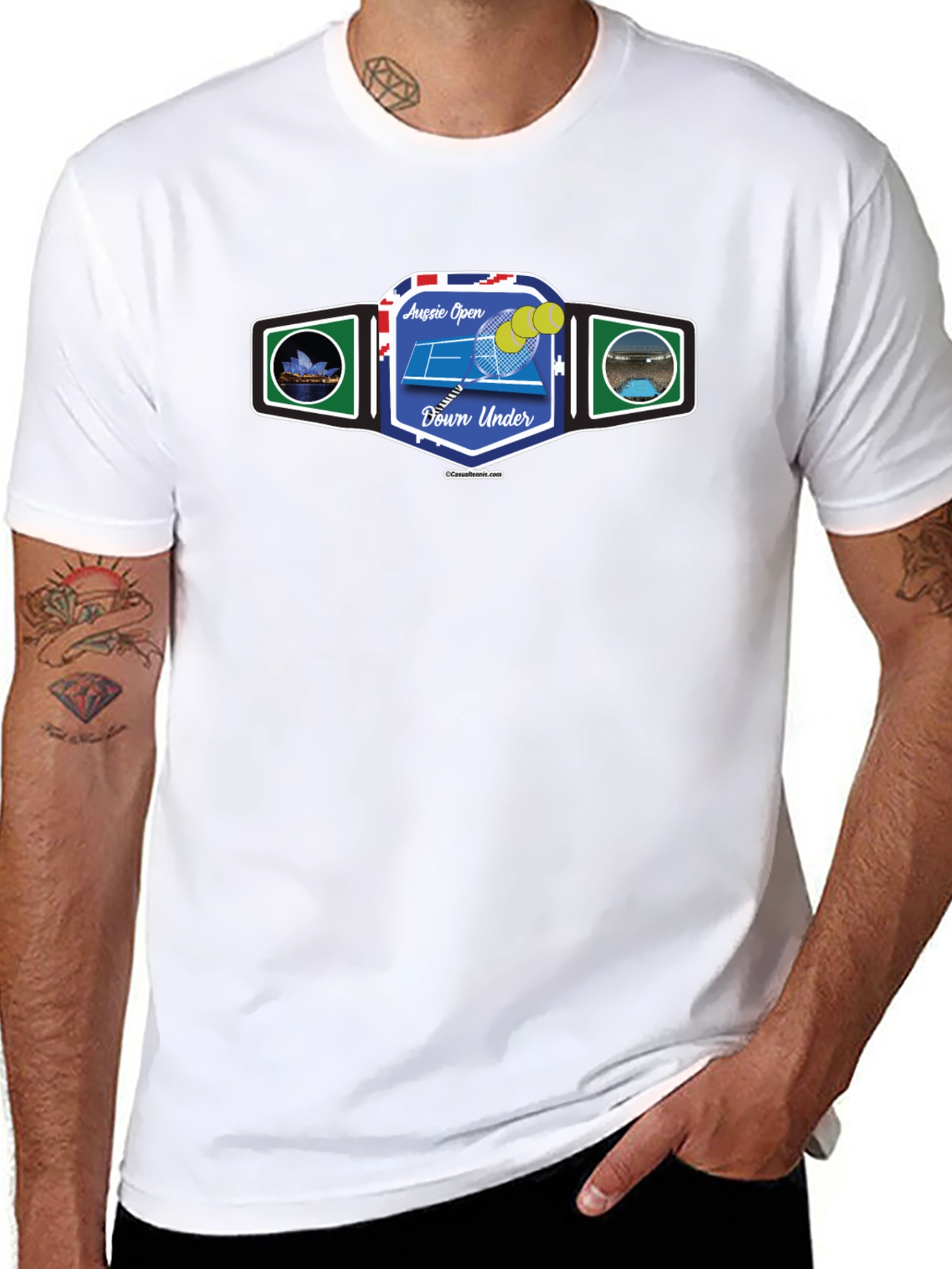 Aussie Open Down Under Black T-Shirt