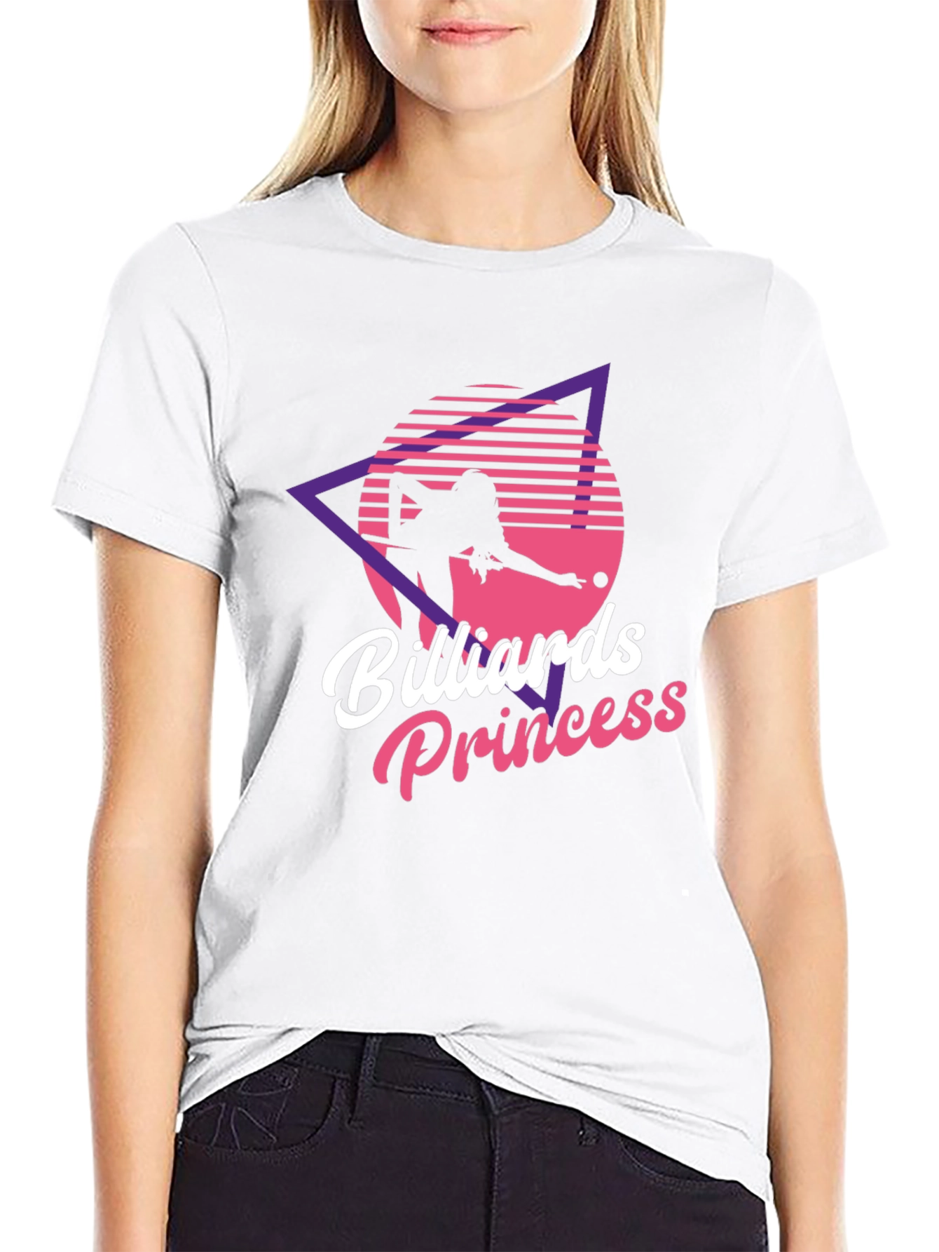 Billiards Princess Black Graphic Tee Shirt