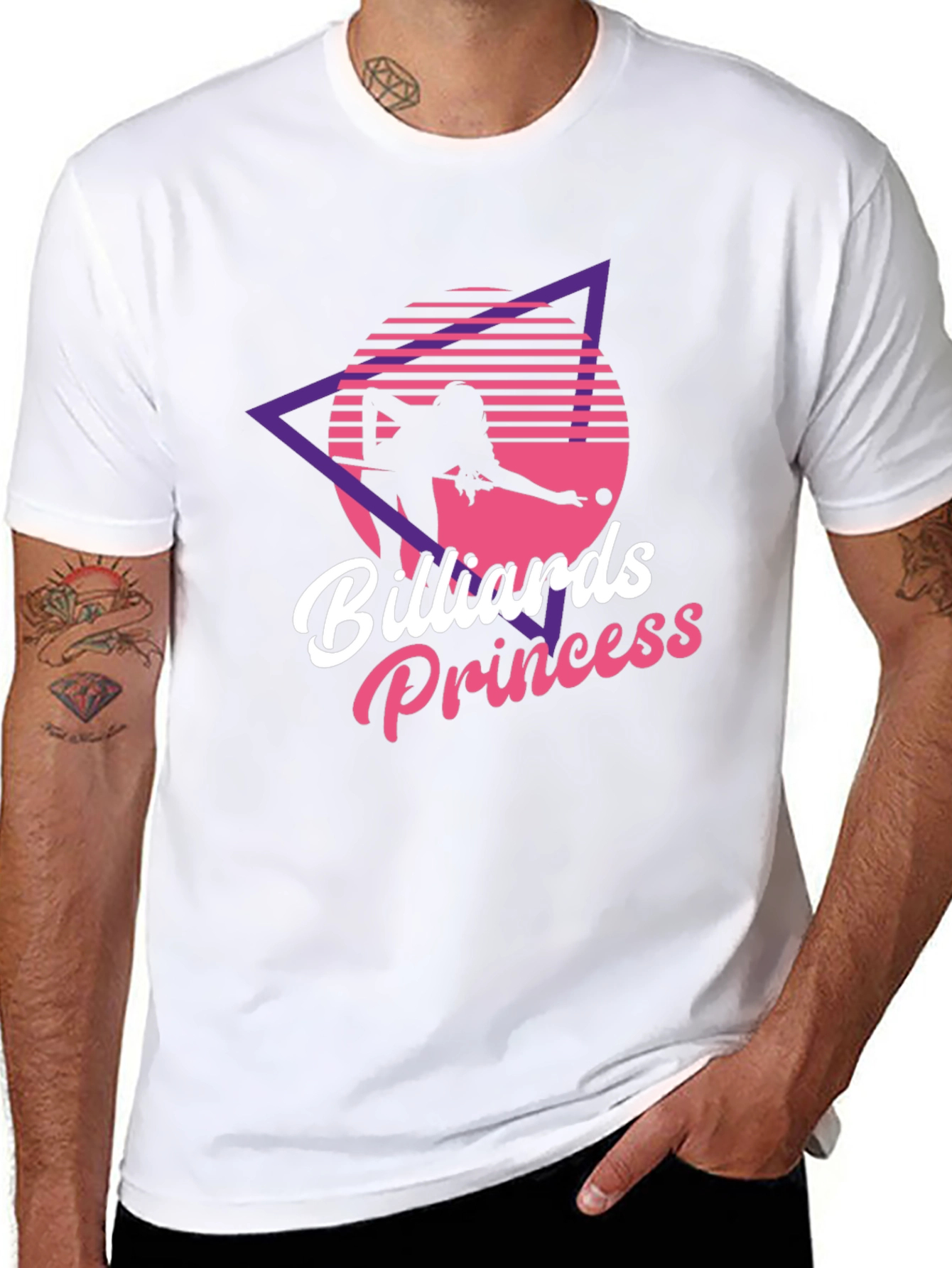 Billiards Princess Black Graphic Tee Shirt