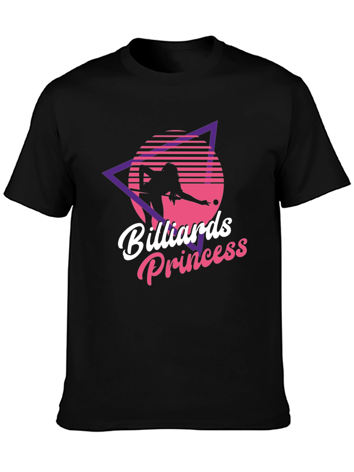 Billiards Princess Black Graphic Tee Shirt