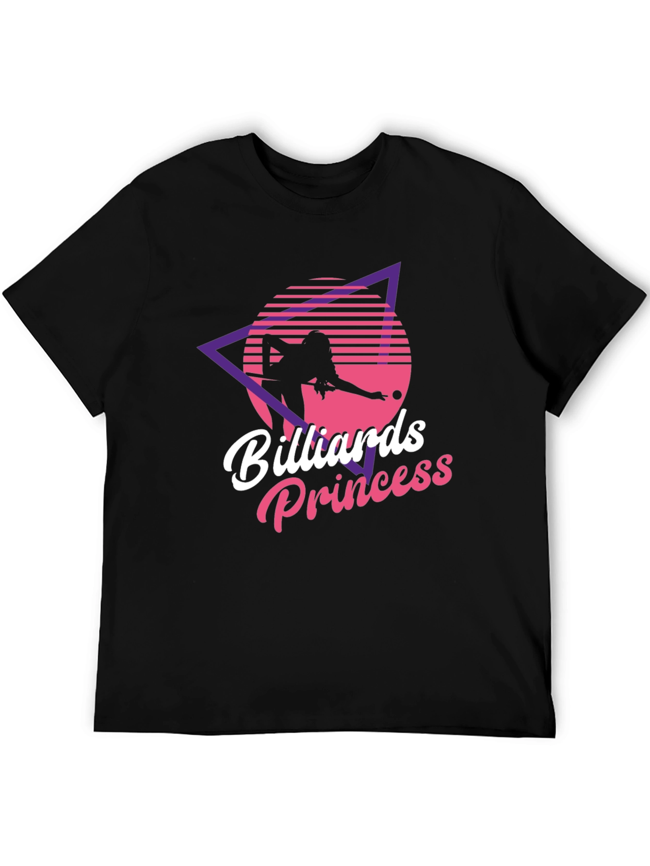 Billiards Princess Black Graphic Tee Shirt