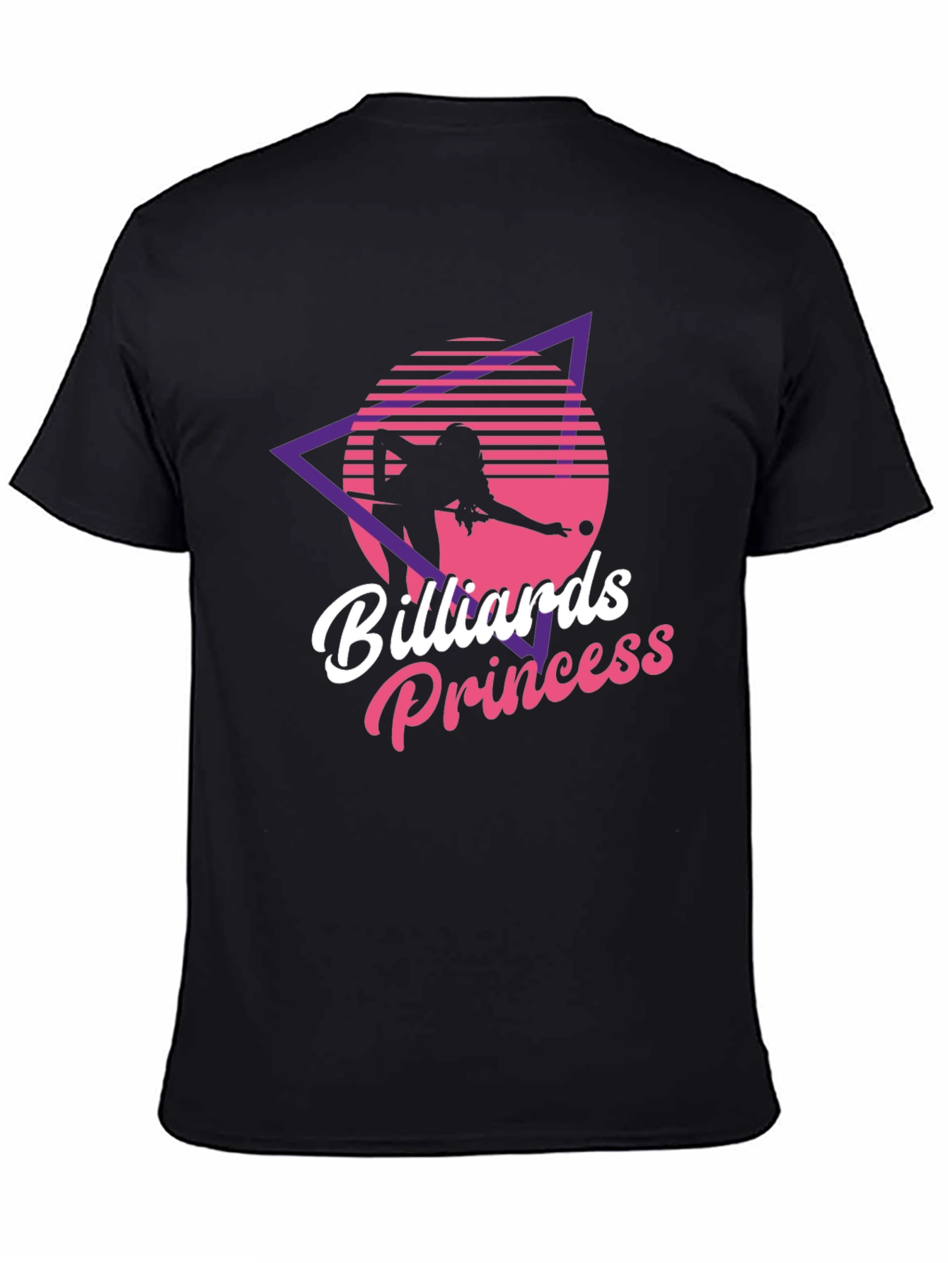 Billiards Princess Black Graphic Tee Shirt
