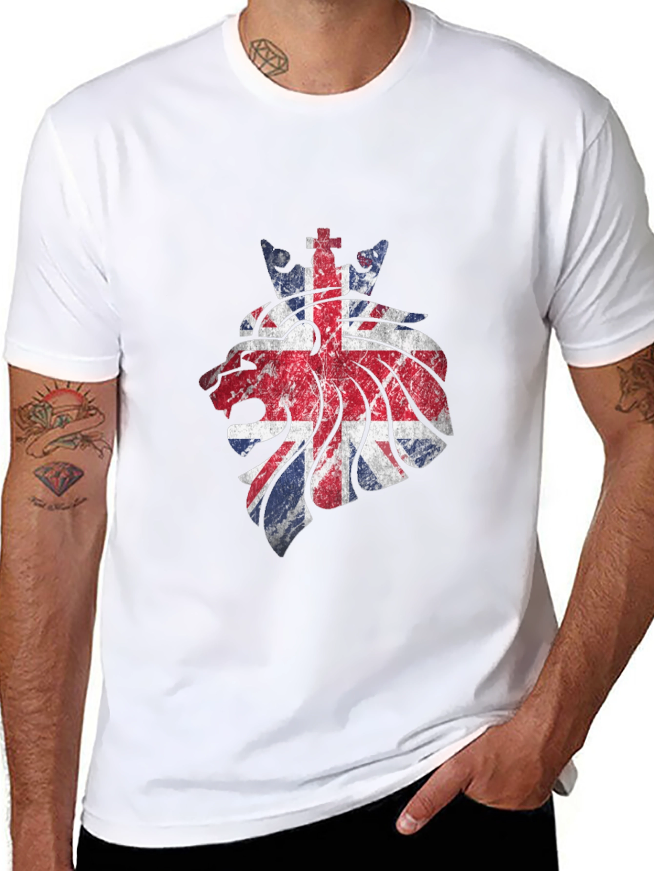Union Jack Lion Graphic Tee - United Kingdom Pride