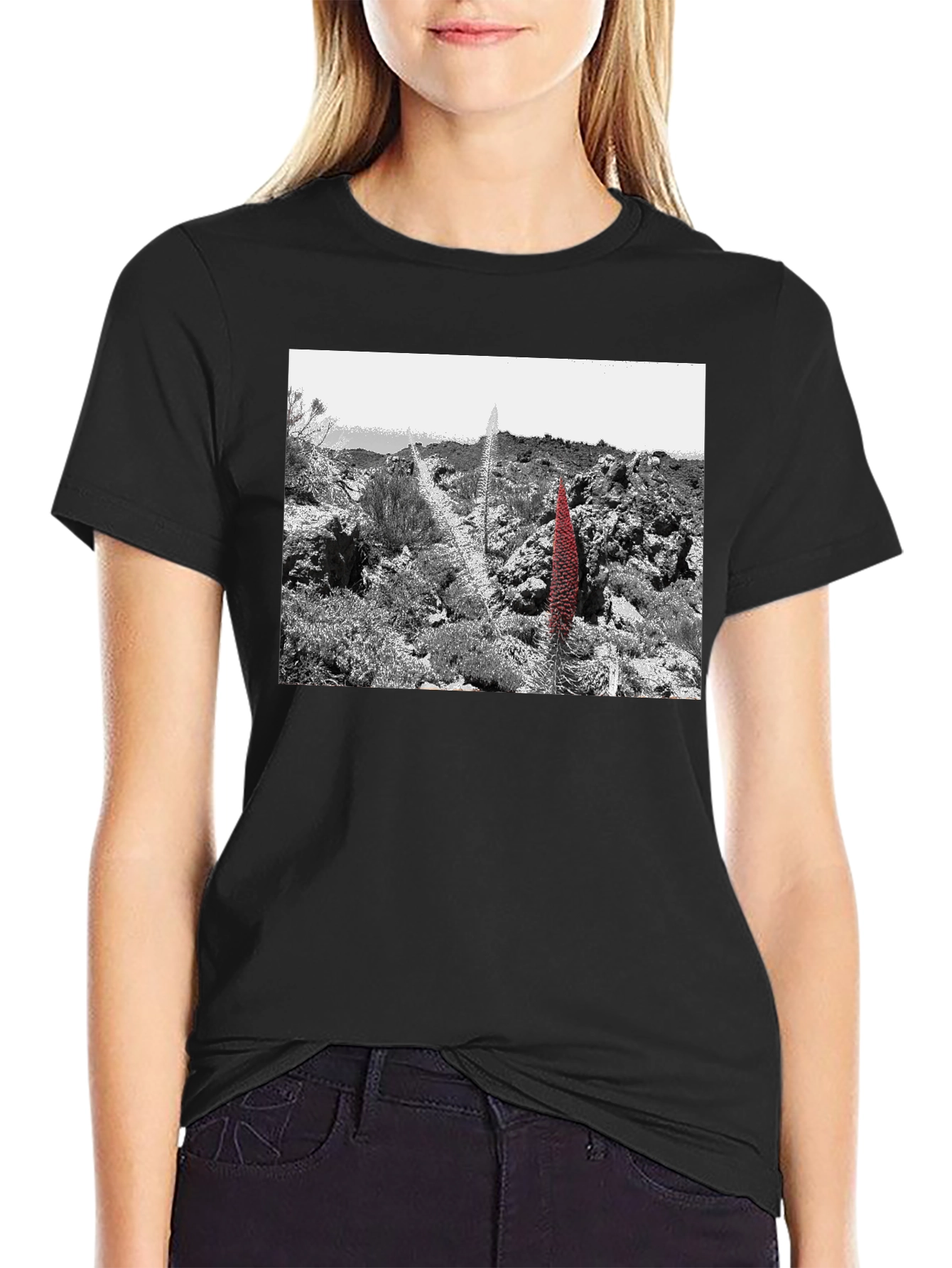 Unique Graphic Tee - Desert Floral Design
