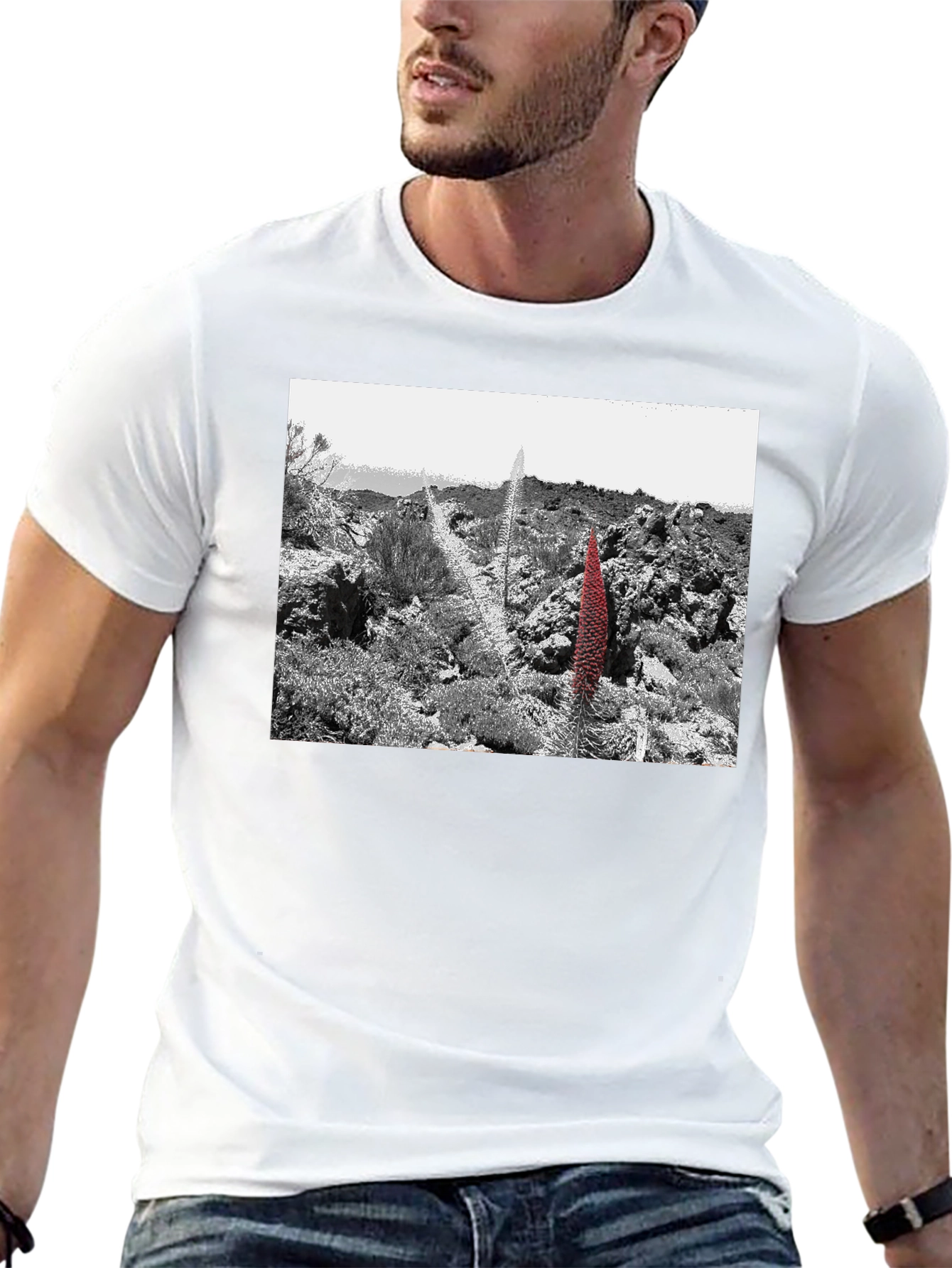 Unique Graphic Tee - Desert Floral Design