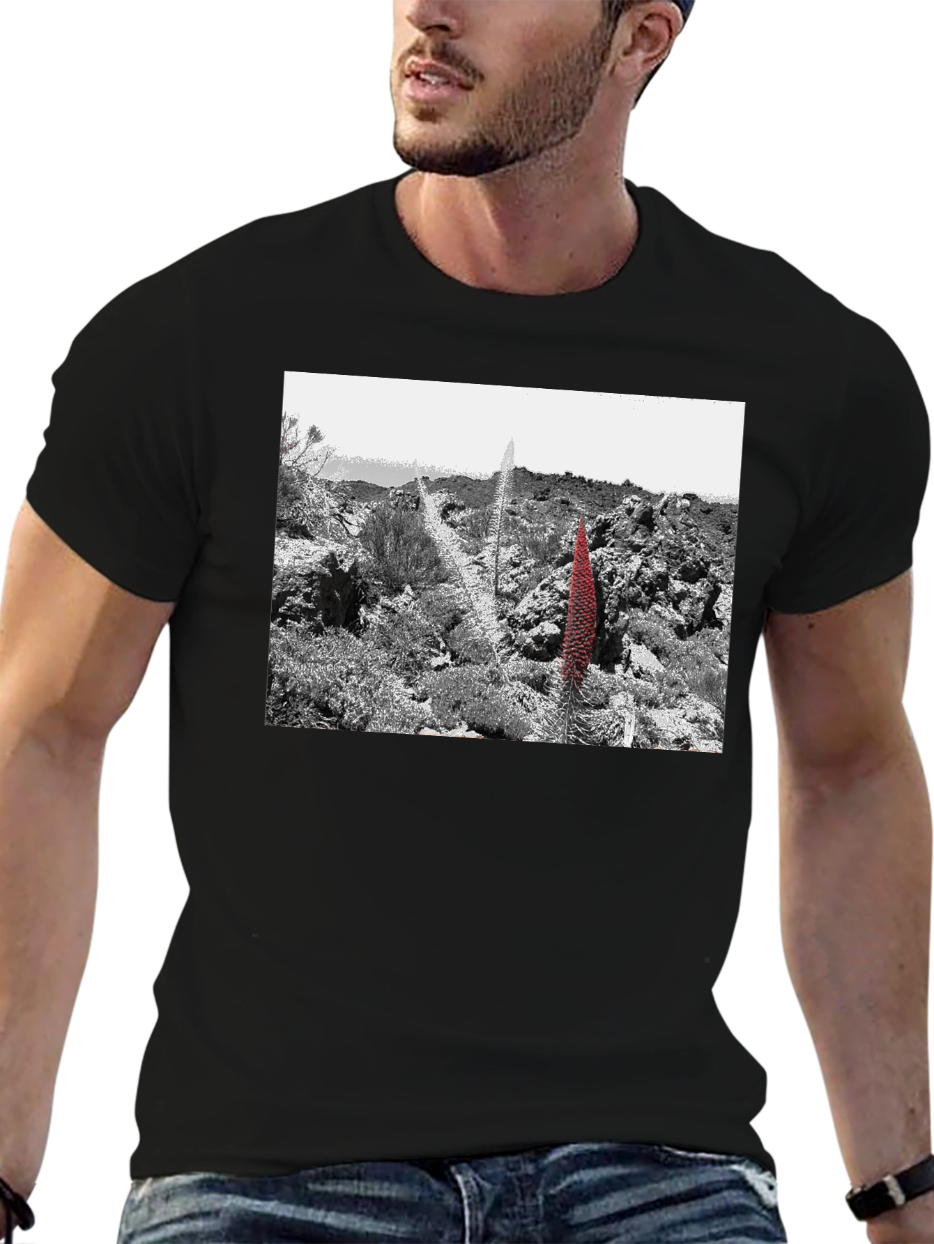 Unique Graphic Tee - Desert Floral Design