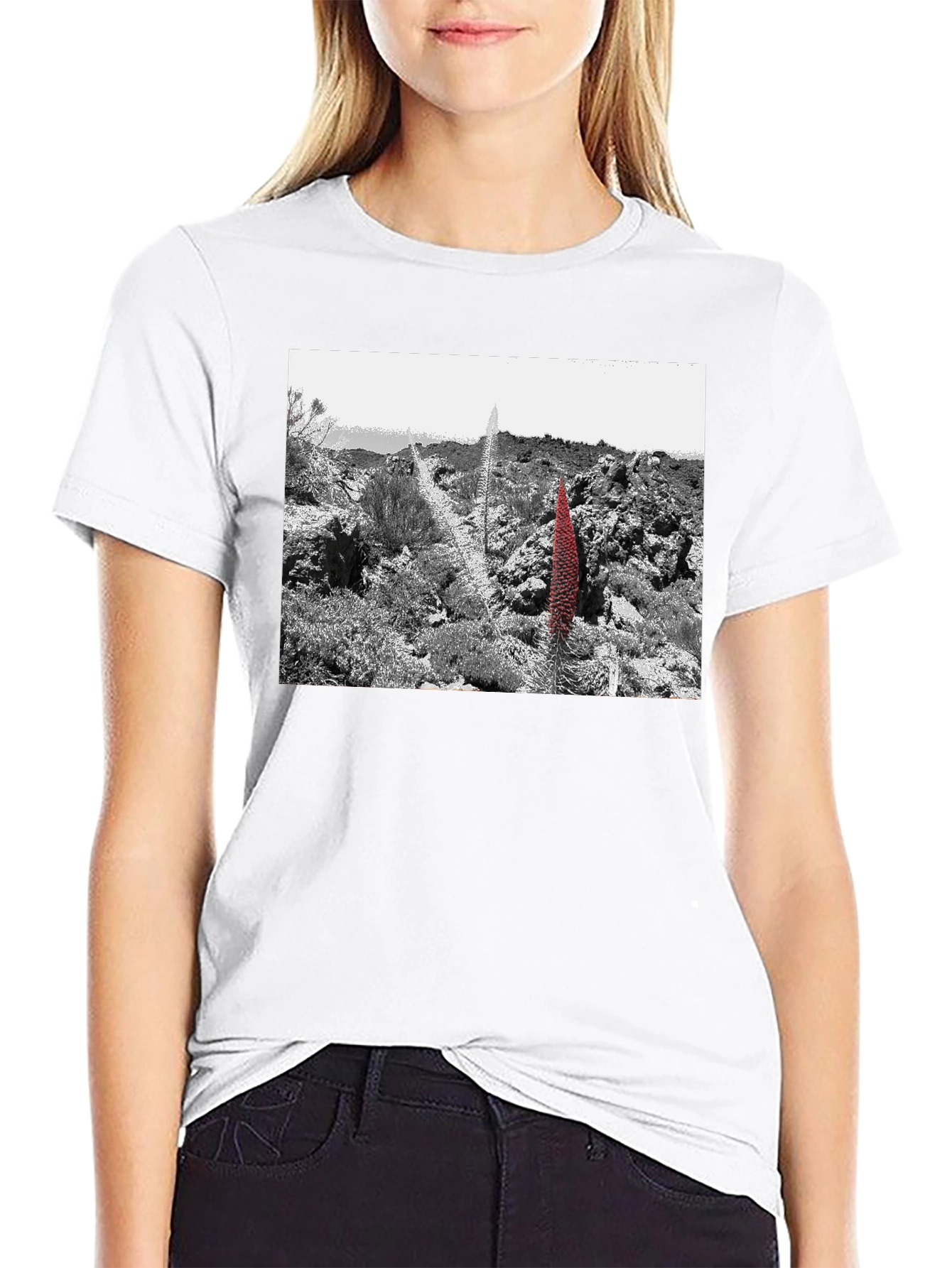 Unique Graphic Tee - Desert Floral Design
