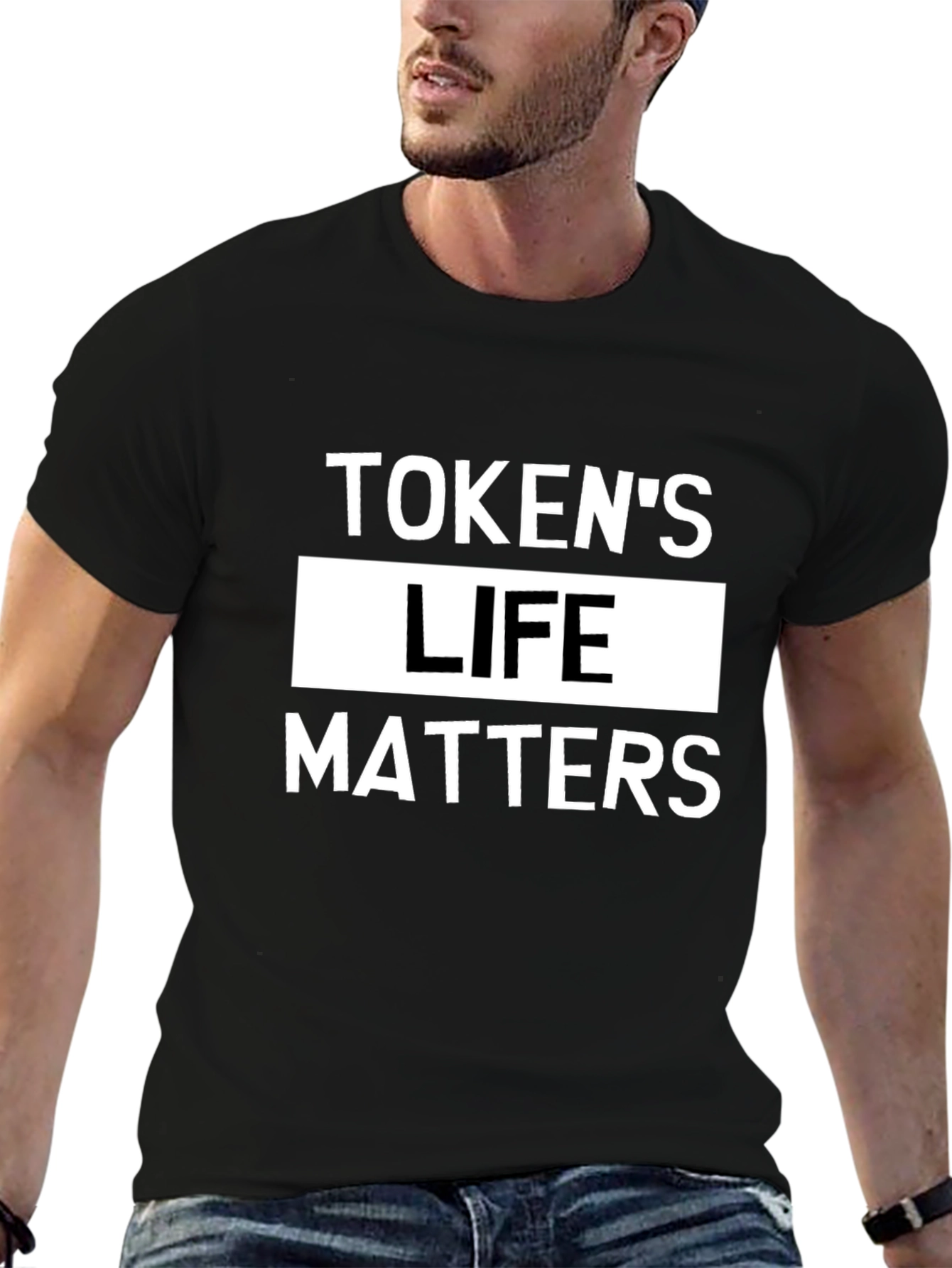Tokens Life Matters Graphic Tee - Black Cotton T-Shirt