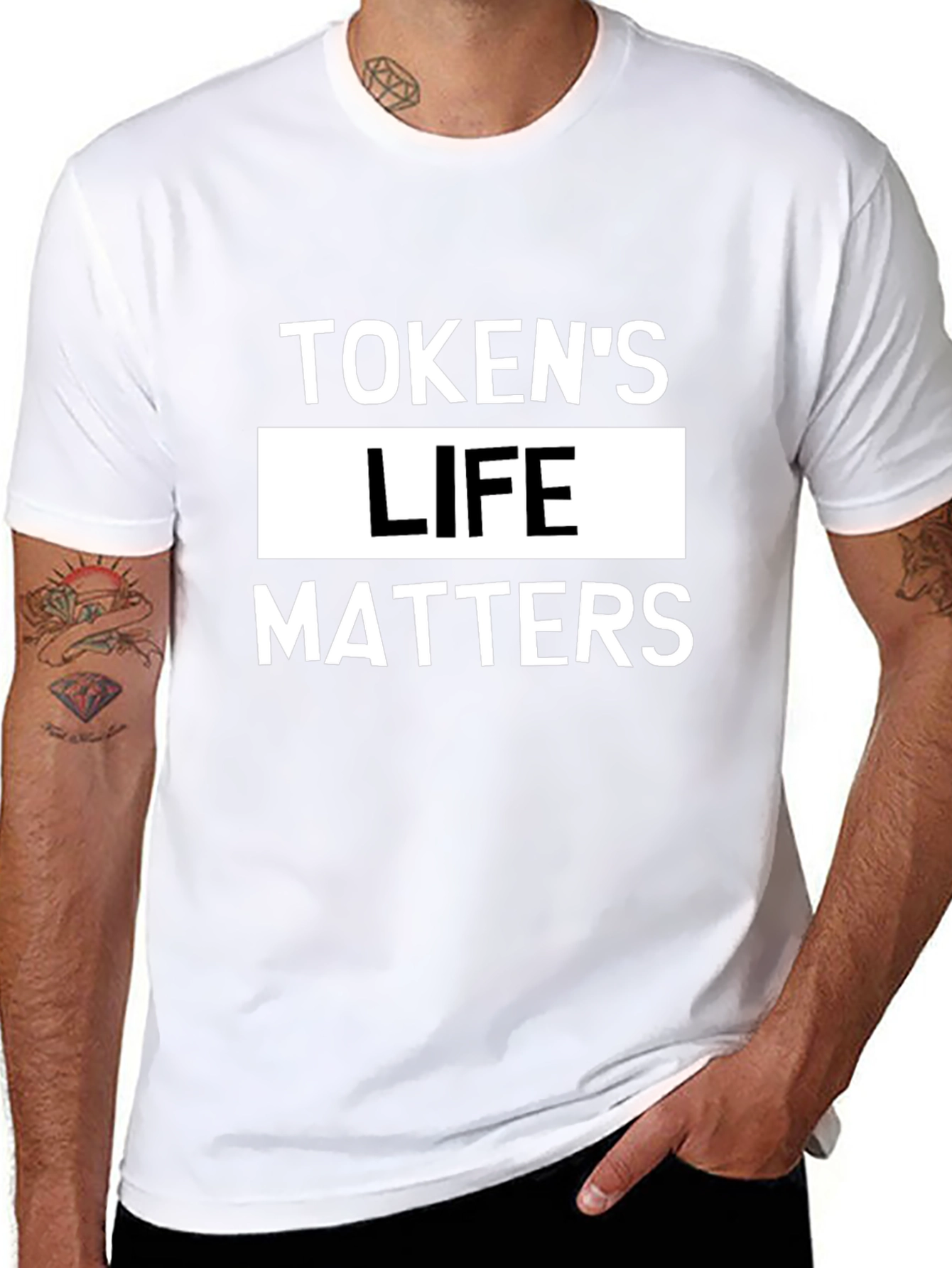 Tokens Life Matters Graphic Tee - Black Cotton T-Shirt