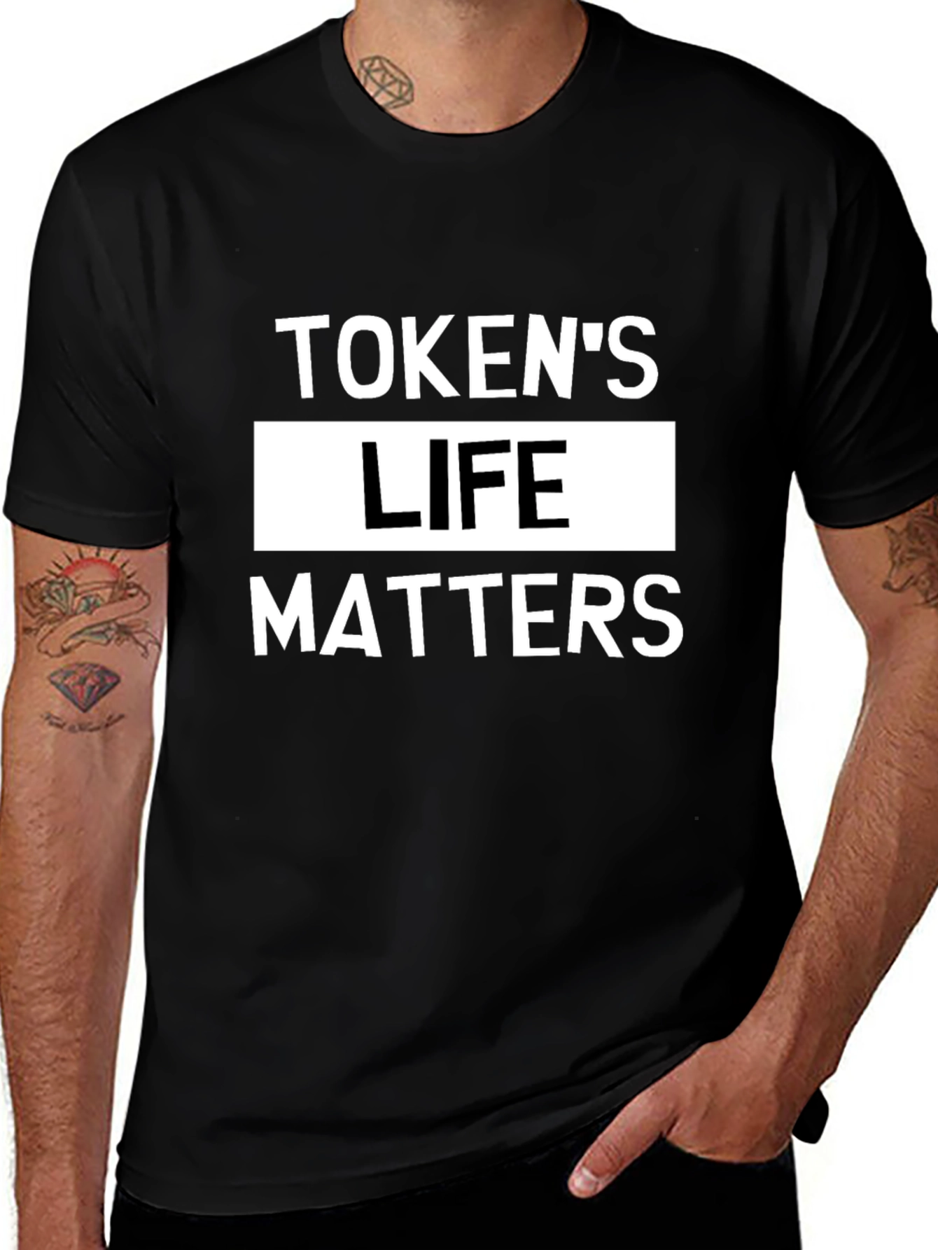 Tokens Life Matters Graphic Tee - Black Cotton T-Shirt