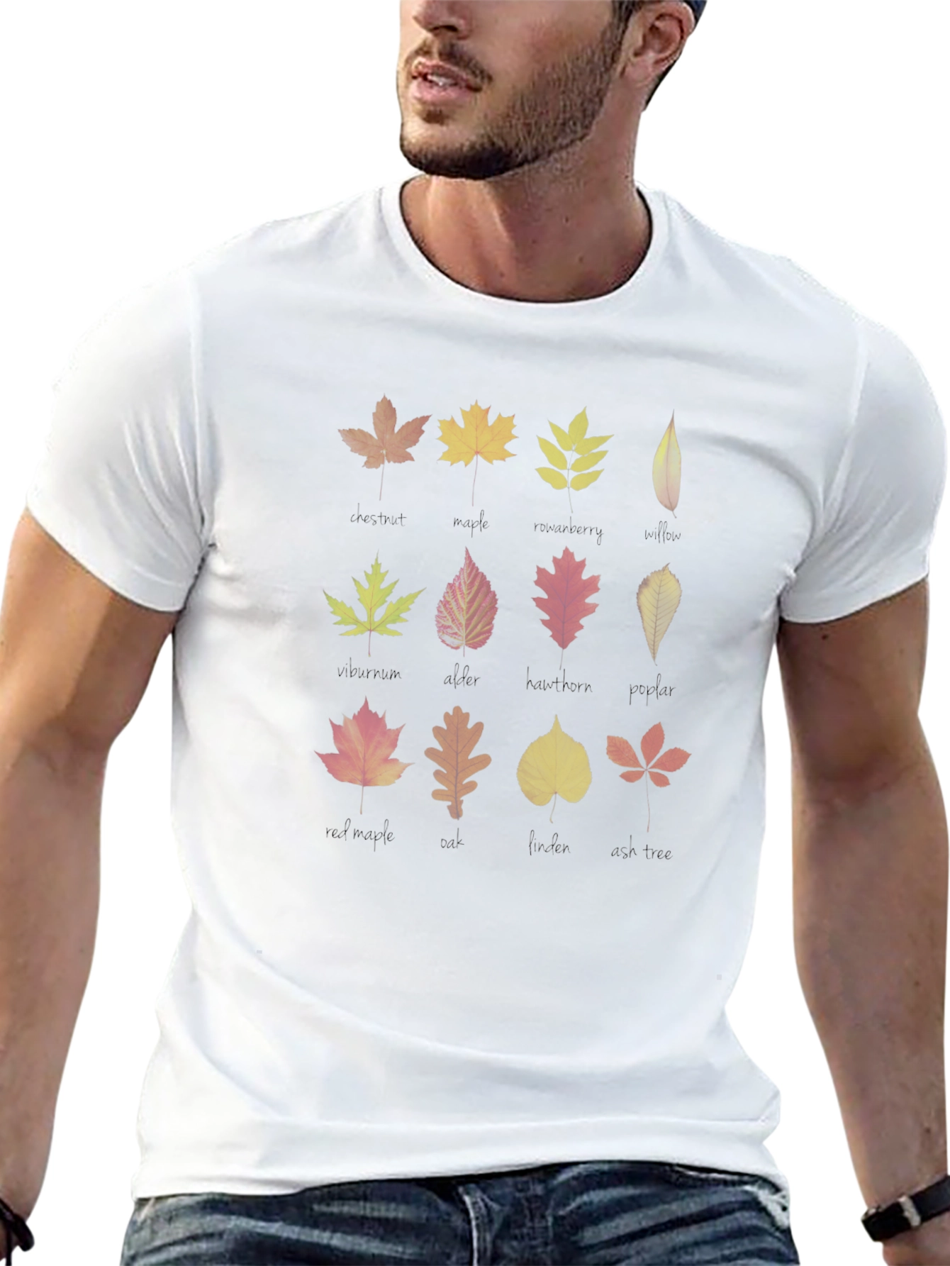 Botanical Leaves T-Shirt - Fall Inspired Design