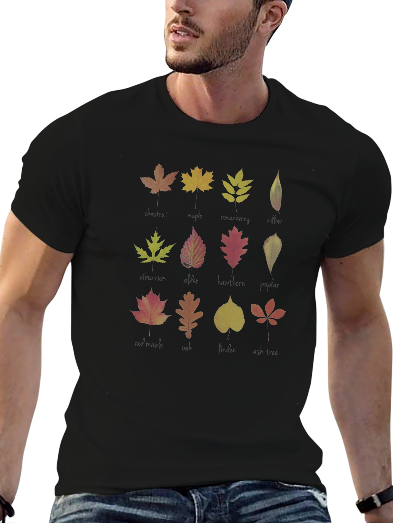 Botanical Leaves T-Shirt - Fall Inspired Design