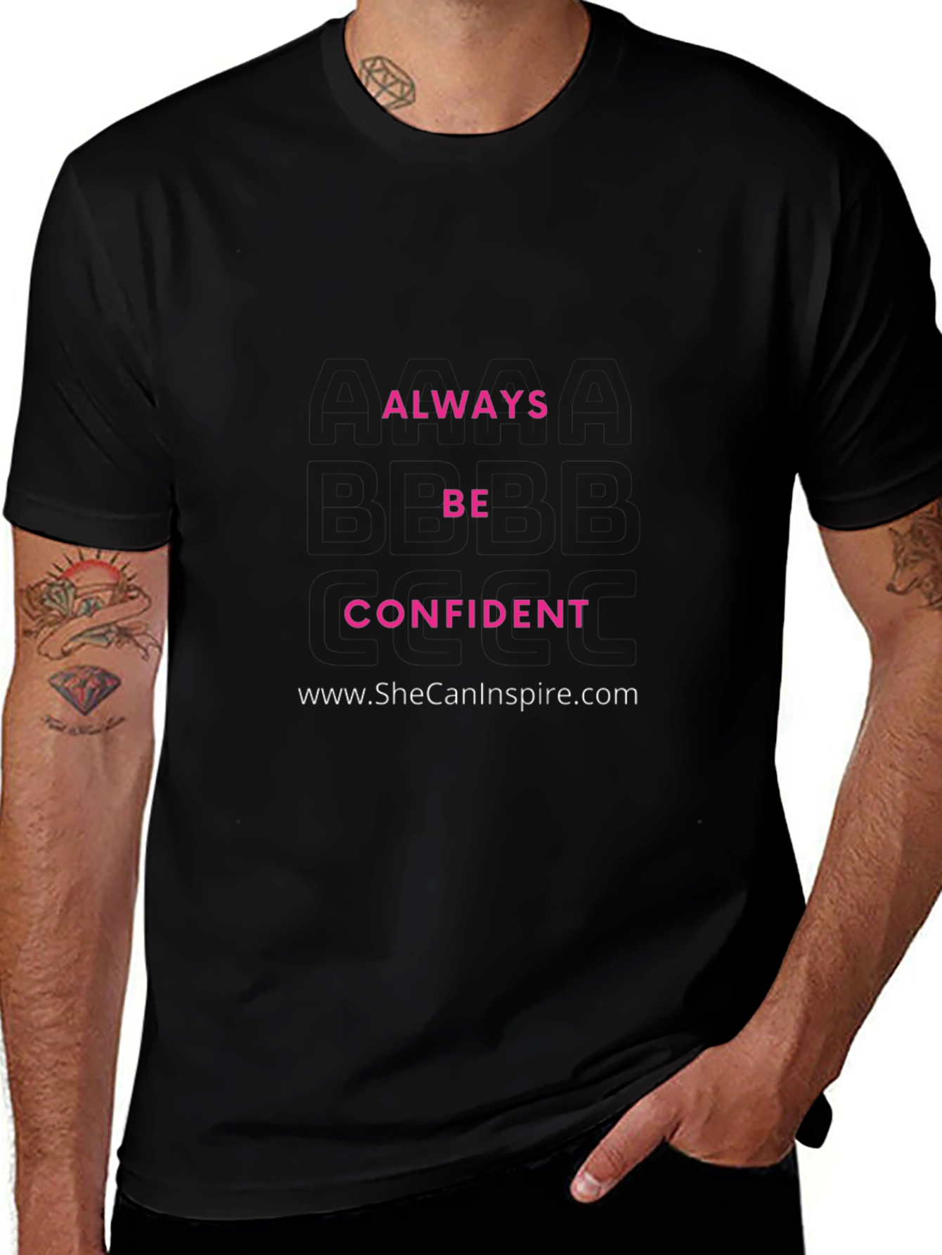 Always Be Confident Black T-Shirt