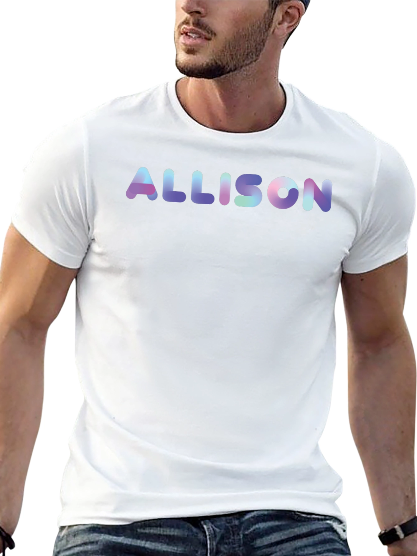 Allison Name Black Cotton T-Shirt