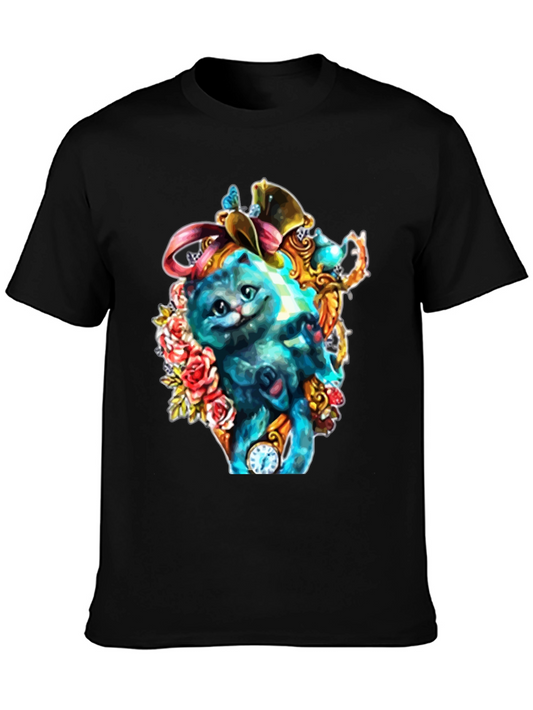Whimsical Cat Art T-Shirt