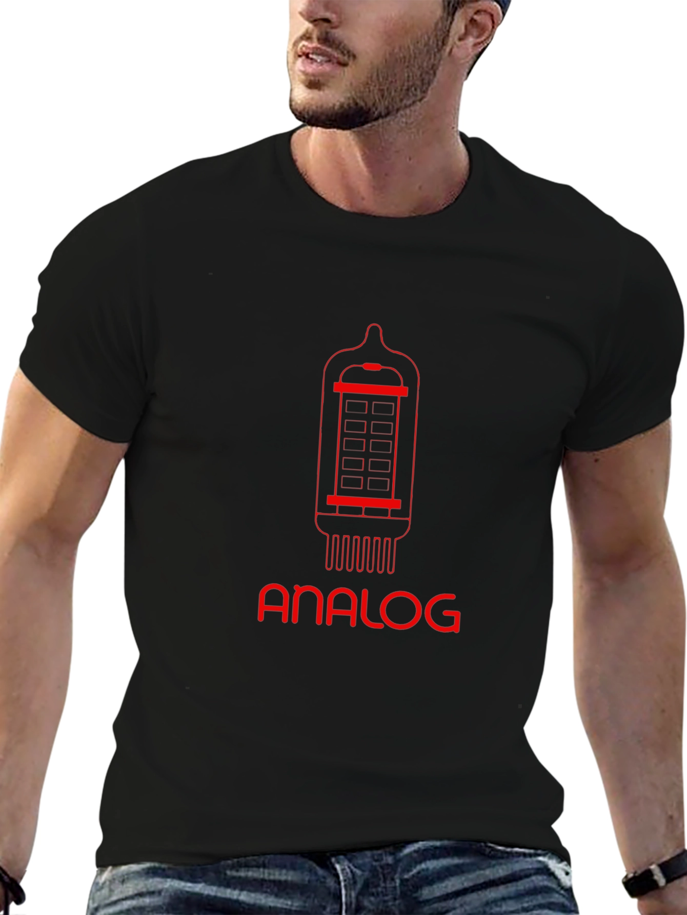 Analog Tube Graphic Tee - Retro Design