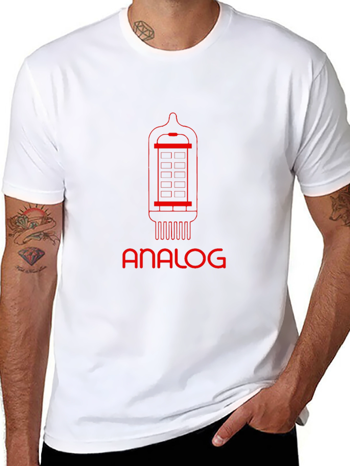Analog Tube Graphic Tee - Retro Design