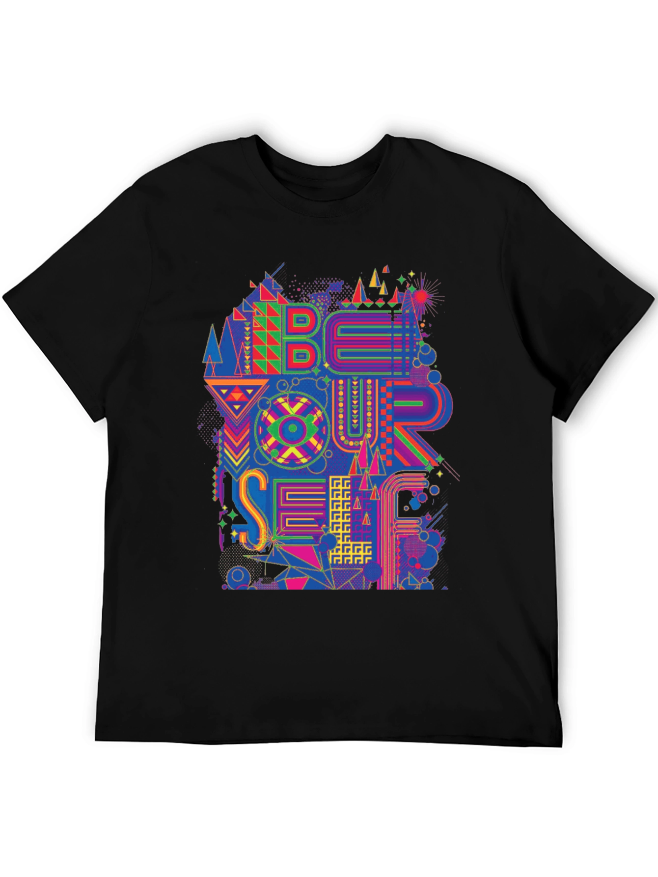 Be Yourself Graphic Print Mens Black T-Shirt