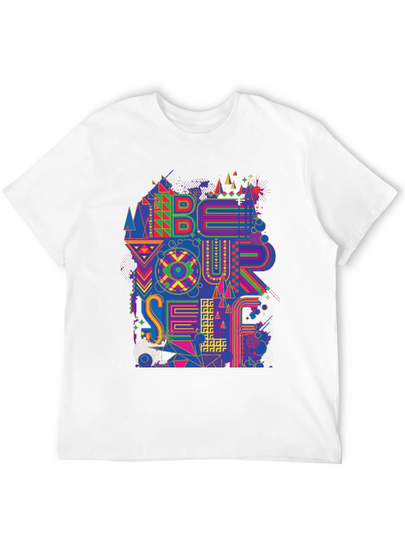 Be Yourself Graphic Print Mens Black T-Shirt