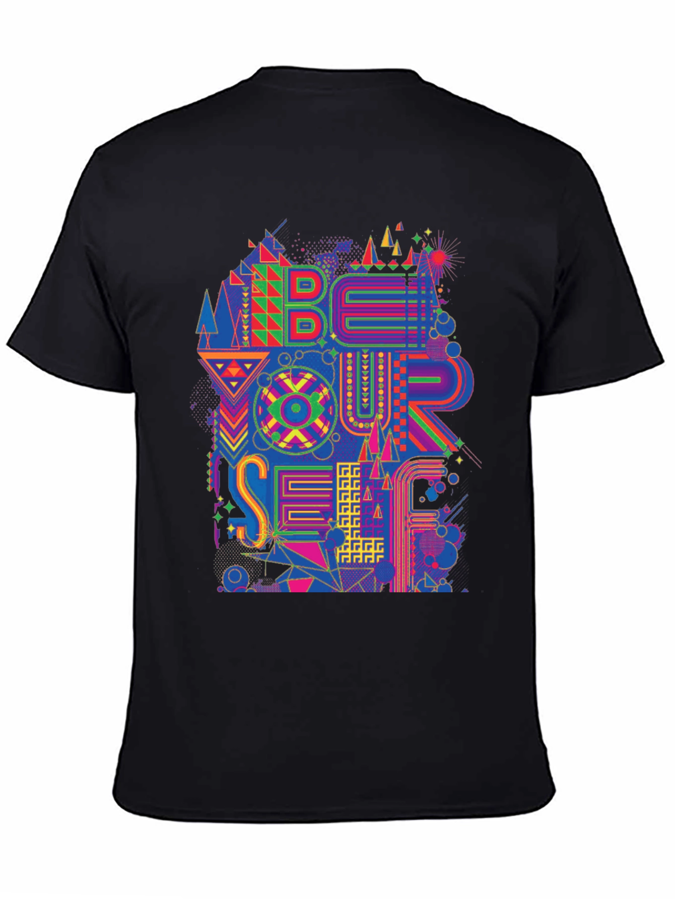 Be Yourself Graphic Print Mens Black T-Shirt