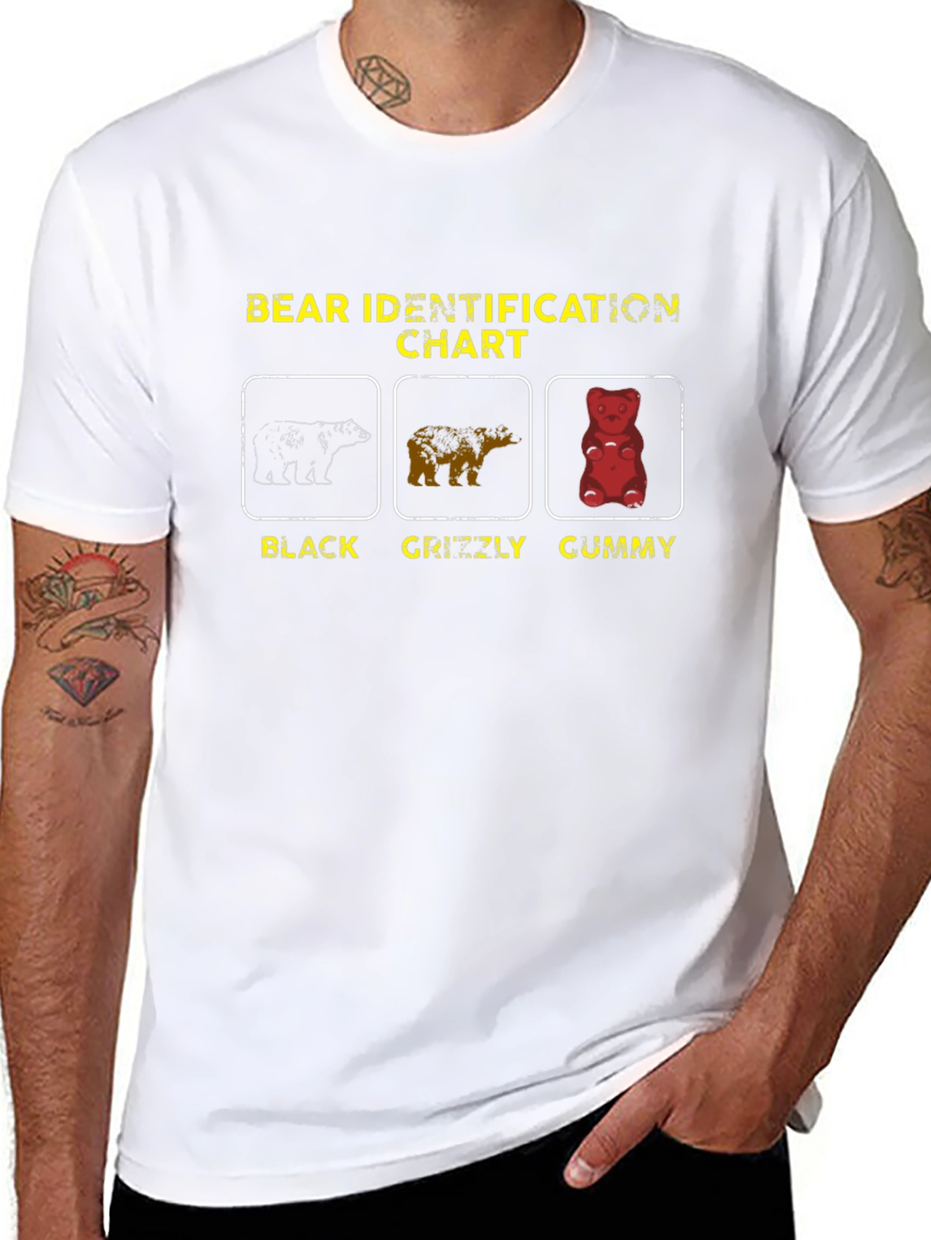 Bear Identification Chart Graphic T-Shirt