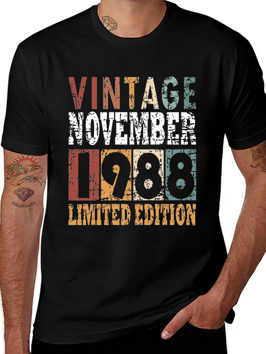 Vintage November 1988 Limited Edition Birthday T-Shirt