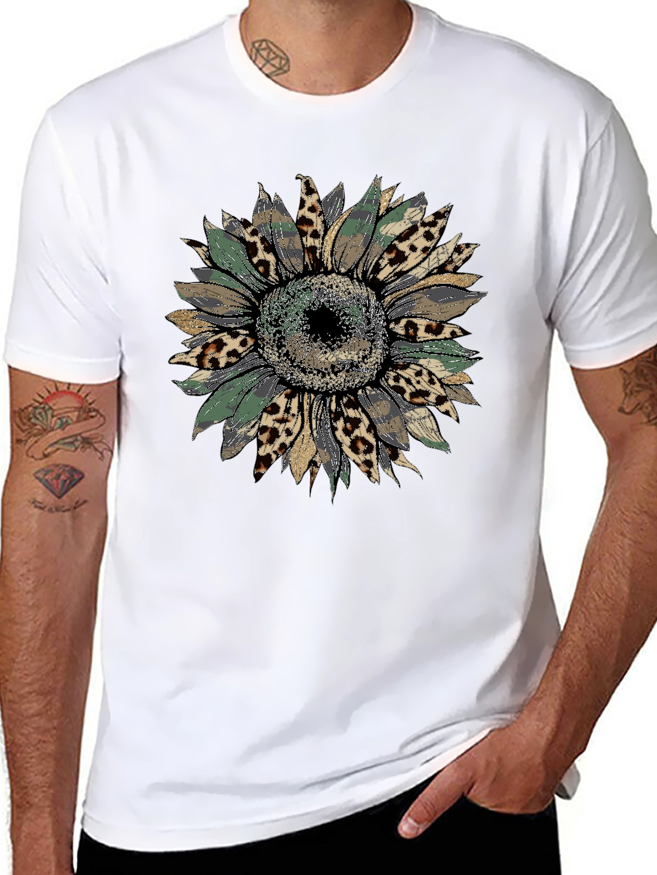 Sunflower Leopard Print Graphic Tee