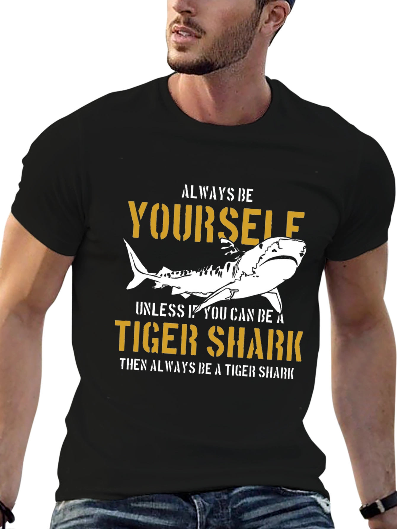 Always Be Yourself Tiger Shark Graphic Tee
