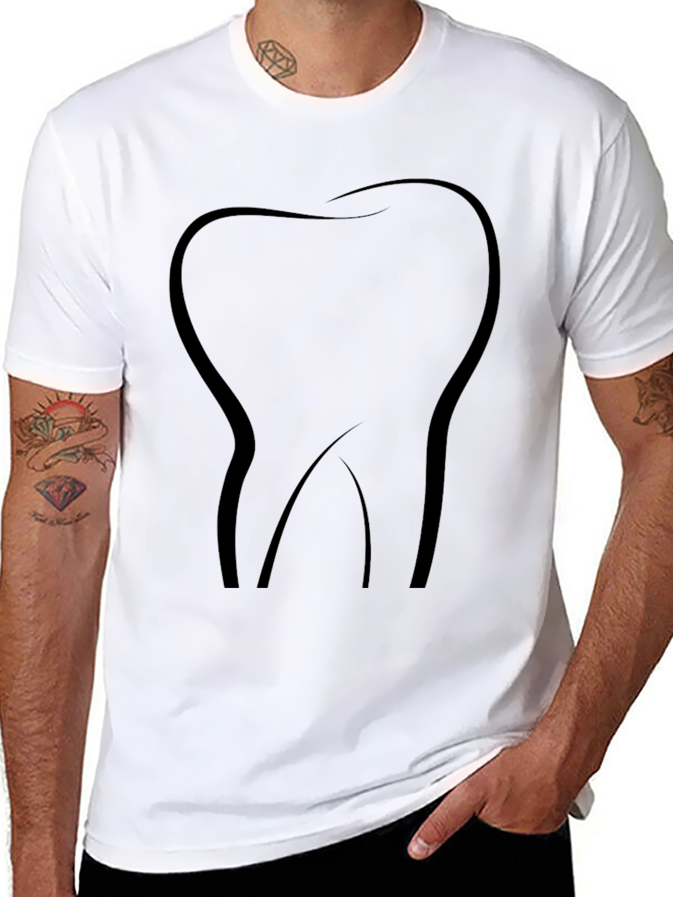 Tooth Graphic Black T-Shirt