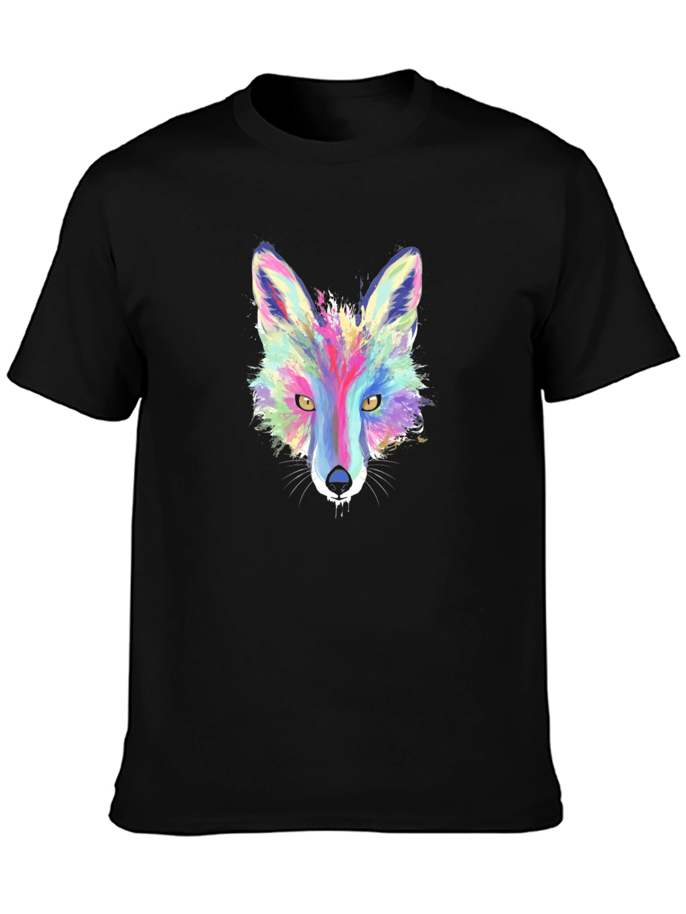 Vibrant Fox Graphic Tee - Stylish Mens T-Shirt