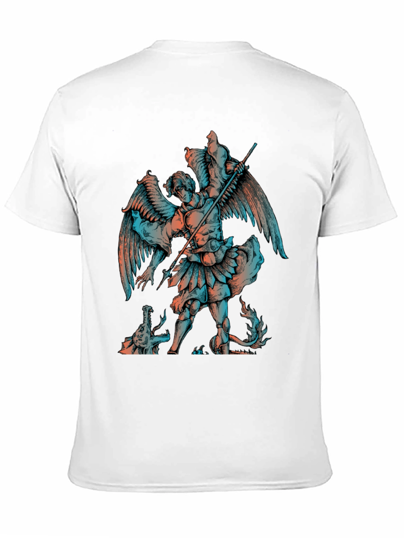 Angel vs Dragon Graphic Print T-Shirt