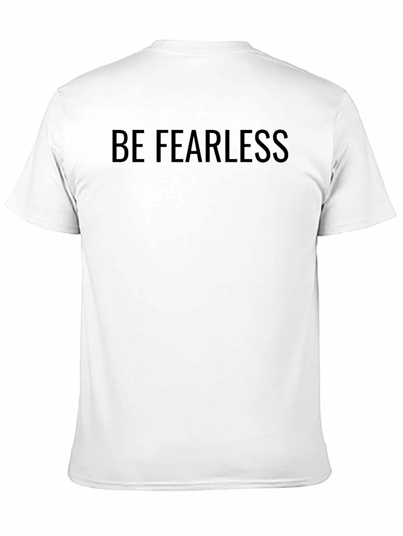 Be Fearless Crew Neck Tee - Soft Black T-Shirt
