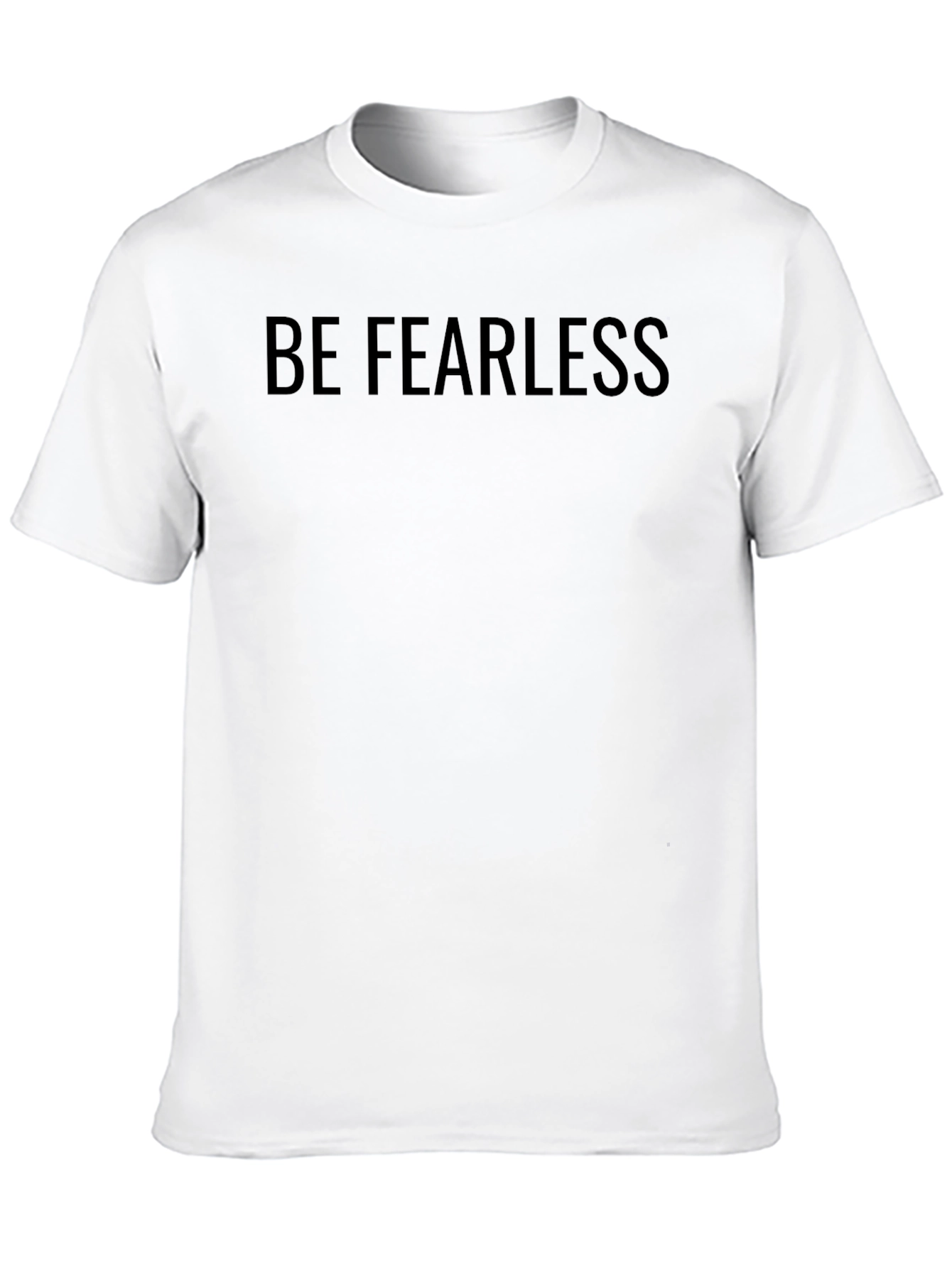 Be Fearless Crew Neck Tee - Soft Black T-Shirt
