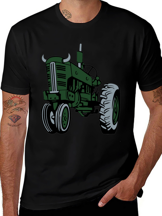 Vintage Tractor Graphic T-Shirt - Black