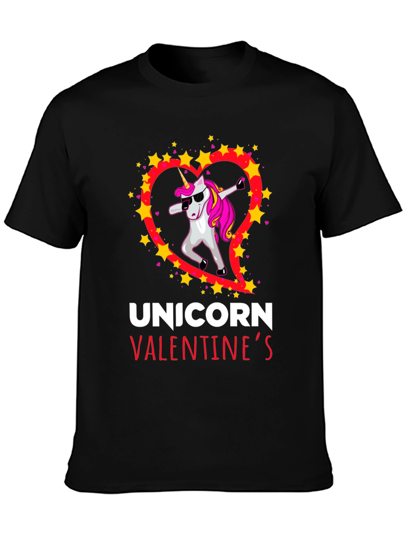 Unicorn Valentines Day Dabbing T-Shirt