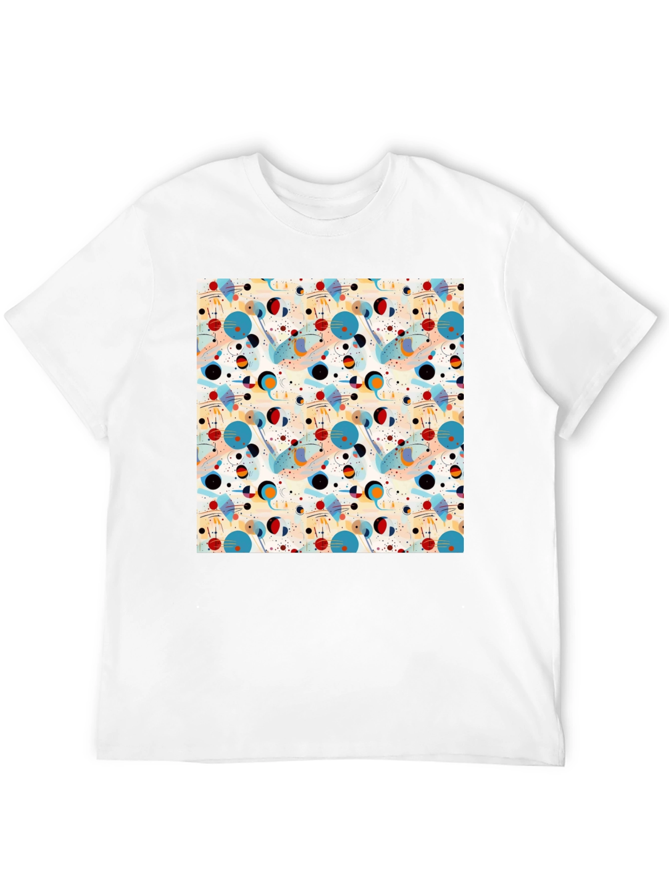 Abstract Pattern Graphic Print Mens T-Shirt