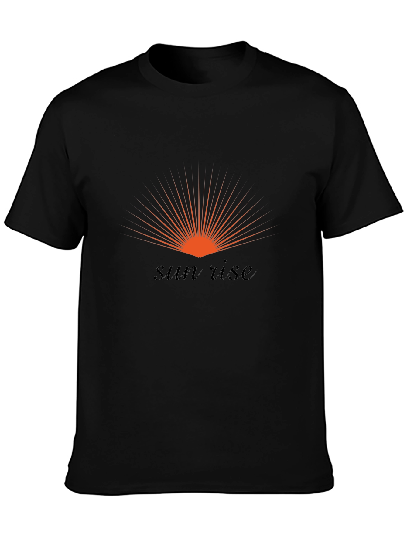Sunrise Graphic Print Black T-Shirt