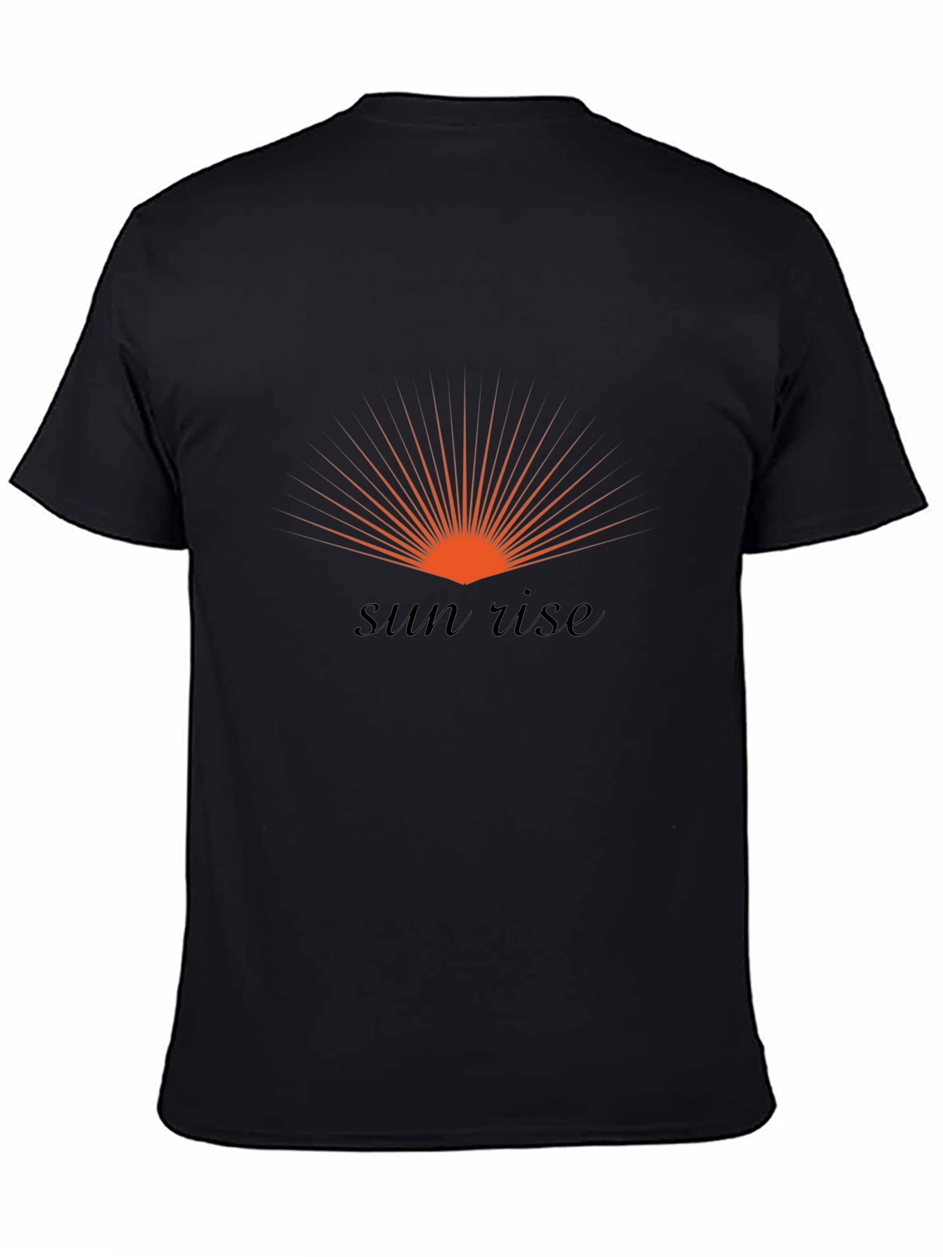 Sunrise Graphic Print Black T-Shirt