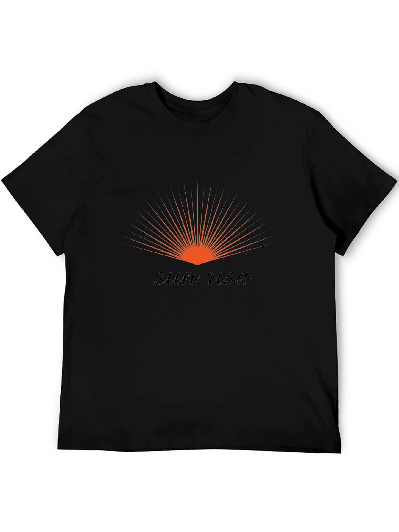 Sunrise Graphic Print Black T-Shirt