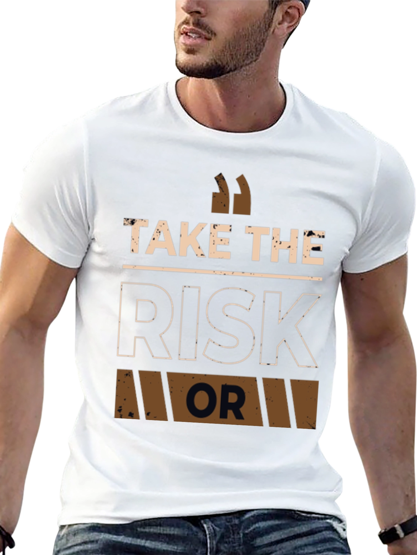 Take The Risk Graphic T-Shirt - Motivational Tee