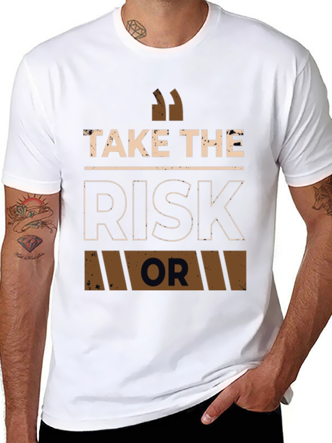 Take The Risk Graphic T-Shirt - Motivational Tee