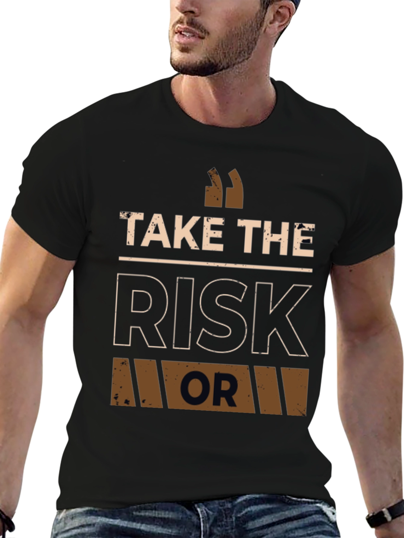 Take The Risk Graphic T-Shirt - Motivational Tee