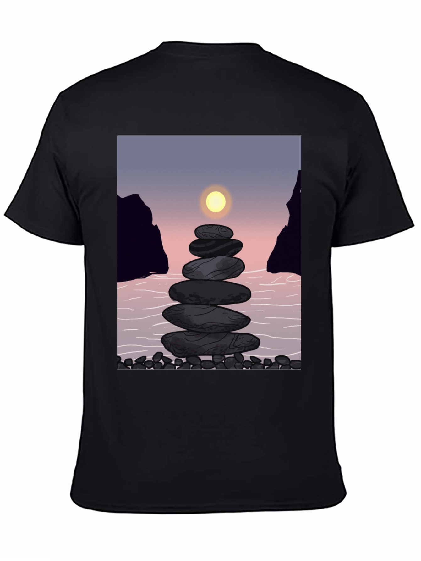 Zen Stone Stack Graphic Tee - Relaxed Fit