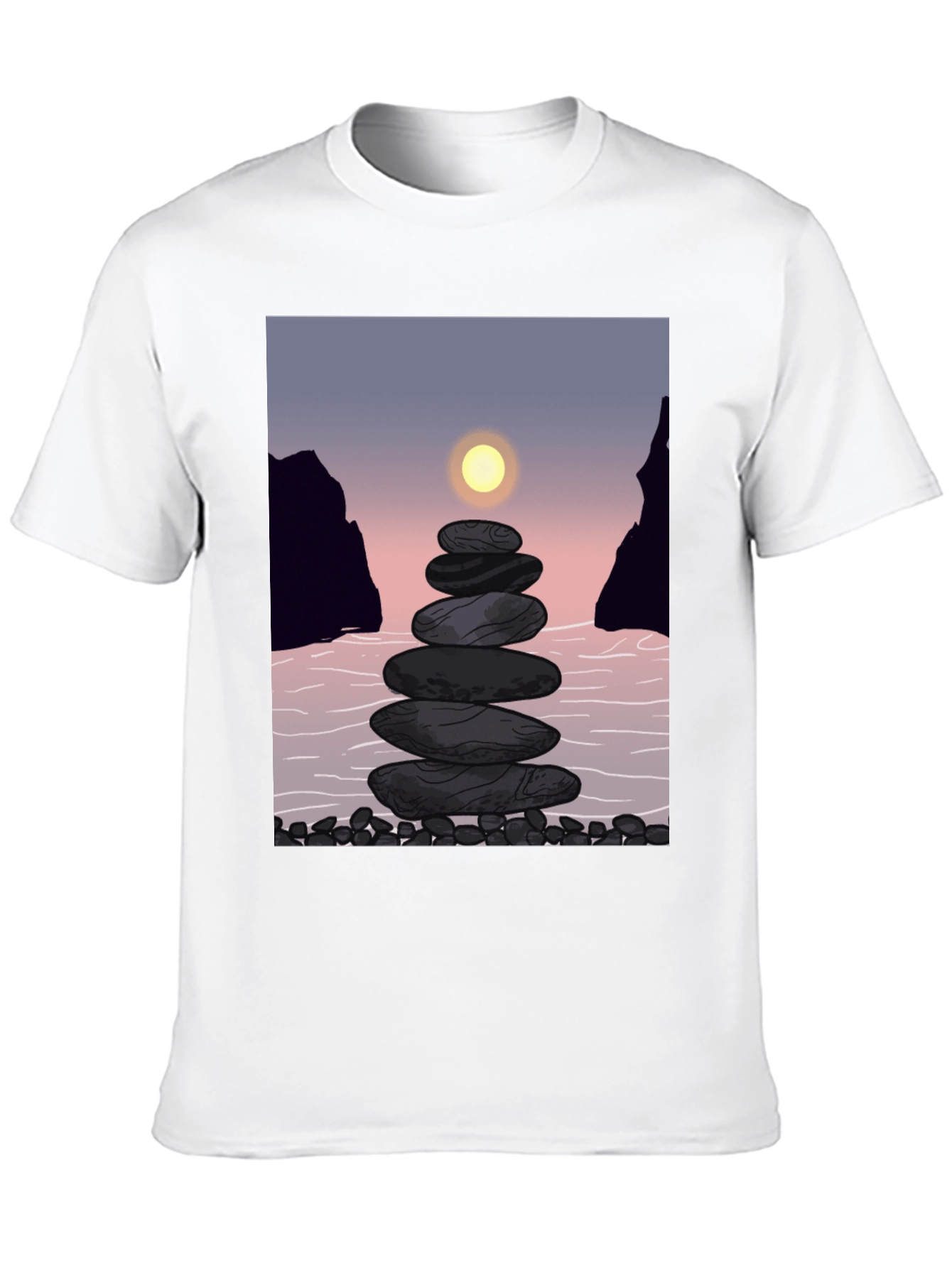 Zen Stone Stack Graphic Tee - Relaxed Fit