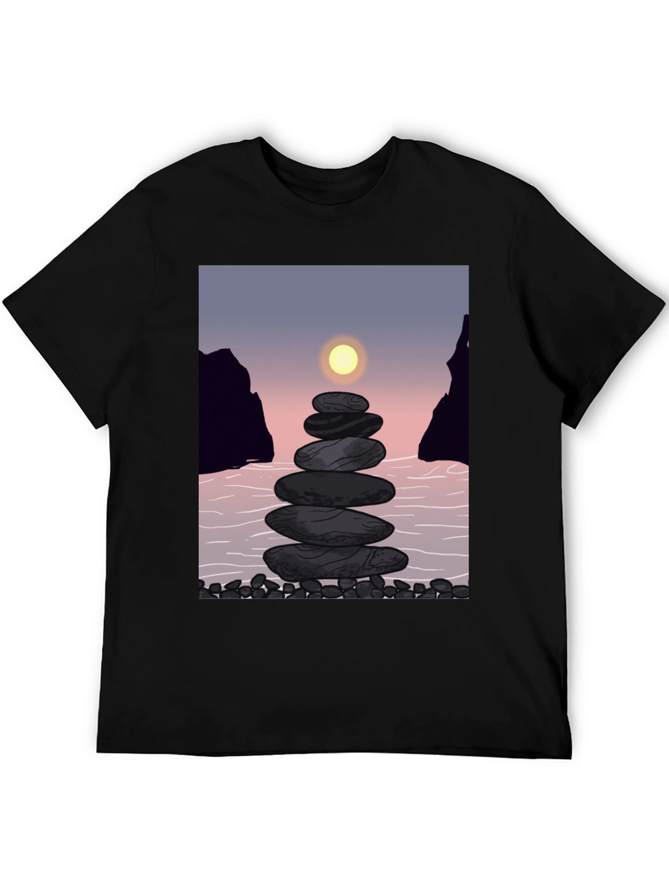 Zen Stone Stack Graphic Tee - Relaxed Fit