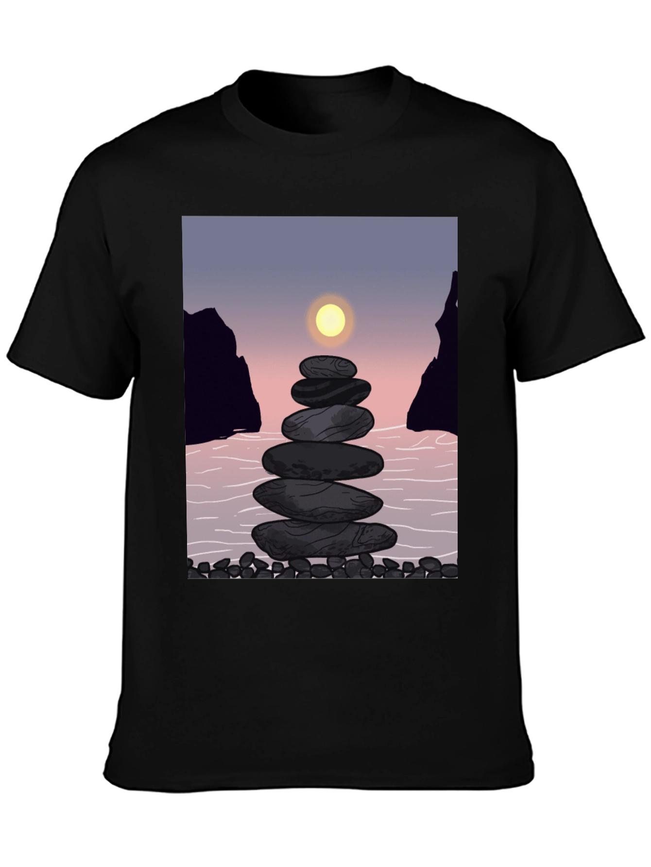 Zen Stone Stack Graphic Tee - Relaxed Fit