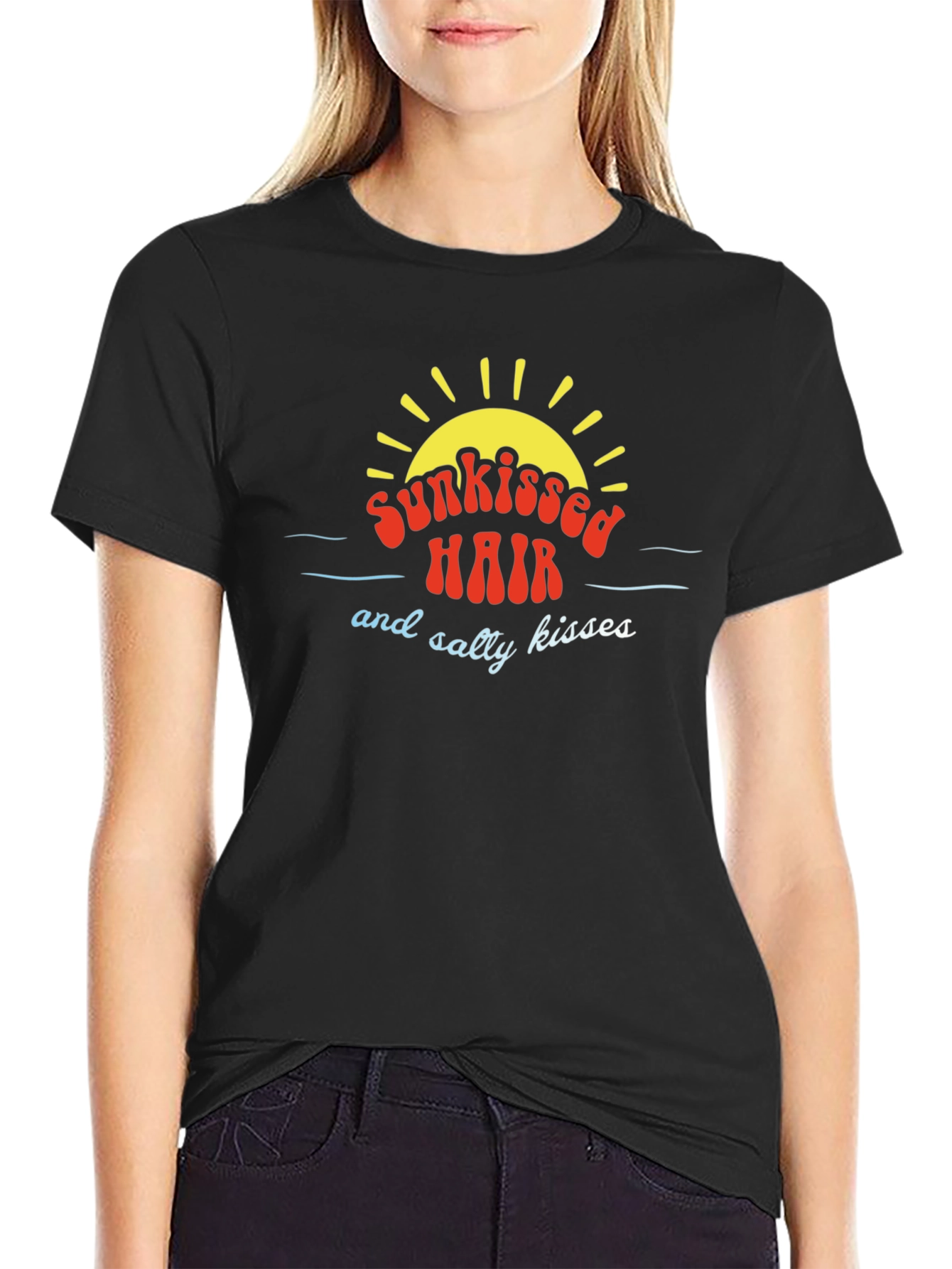 Sunkissed Hair T-Shirt - Salty Kisses Summer Tee