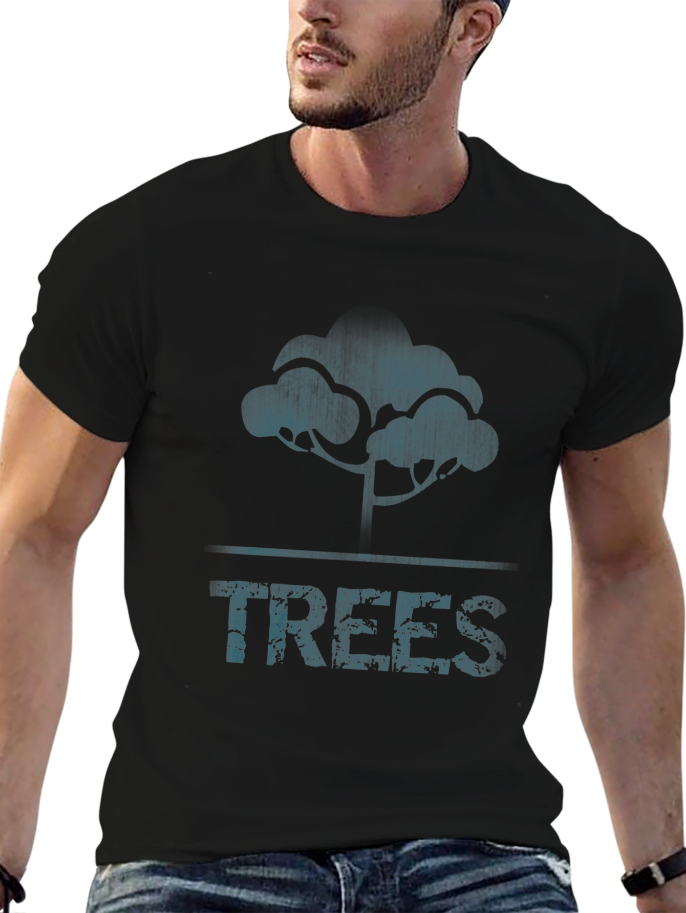 Trees Graphic Tee - Mens Black T-Shirt